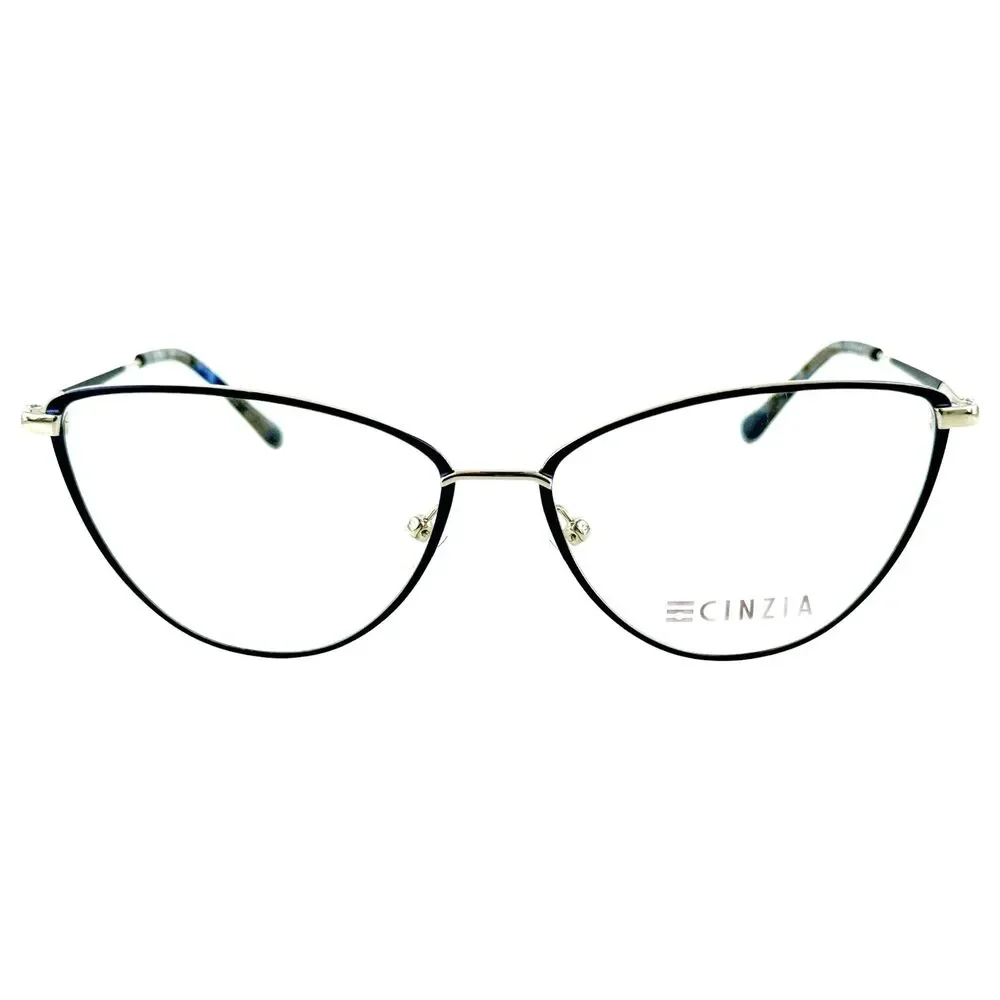 Cinzia CIN5148 Womens Metal Eyeglass Frame C1 Navy Chrome 55-15